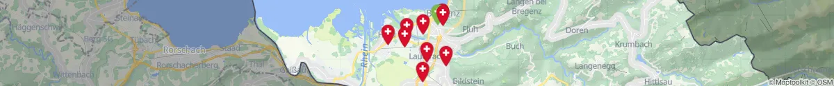 Kartenansicht für Apotheken-Notdienste in der Nähe von Lauterach (Bregenz, Vorarlberg)